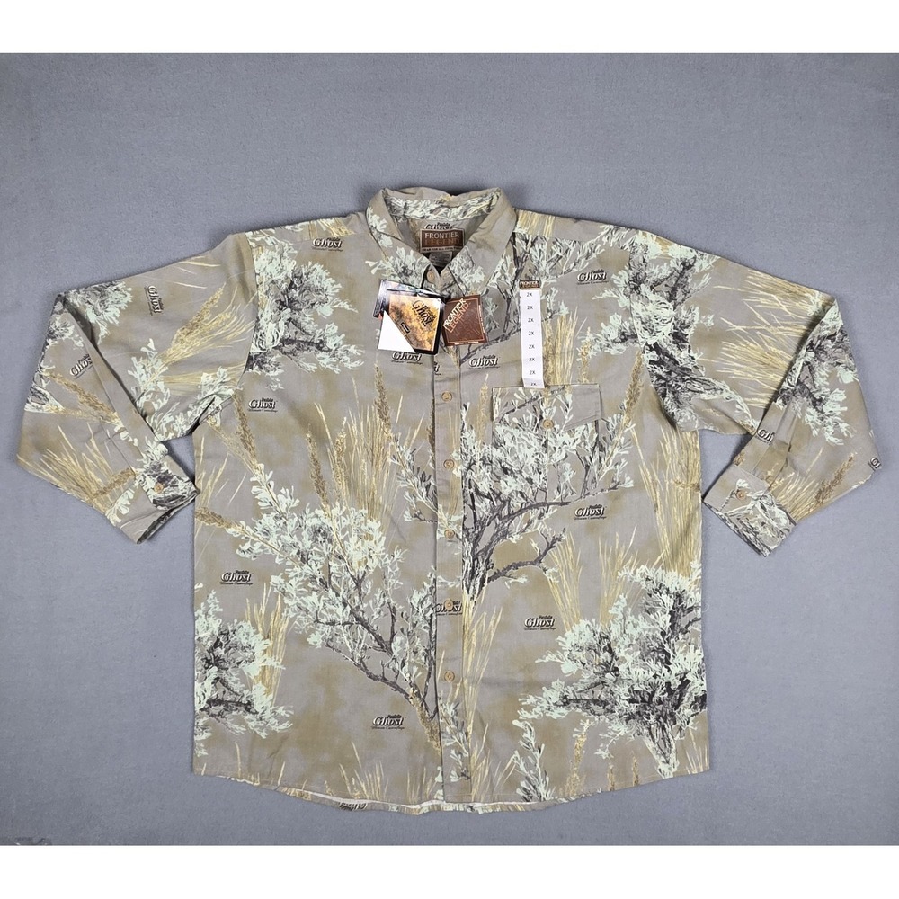 Frontier Legend Shirt Mens XXL Prairie Ghost Camo Camouflage Button Down NWT